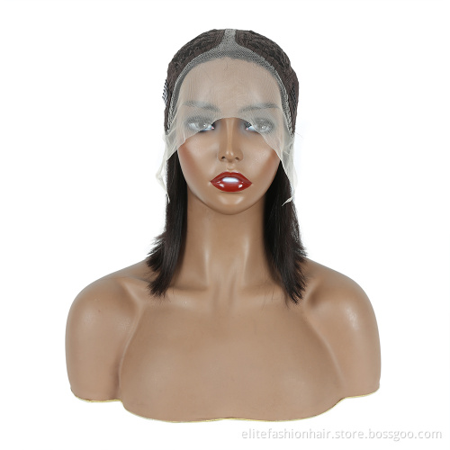 1B#Bob Peruvian Straight Highlight 13x4 Lace Frontal Short Bob Wig Remy Hair 13x4x1 T Part HD Lace Closure Human Hair Wigs